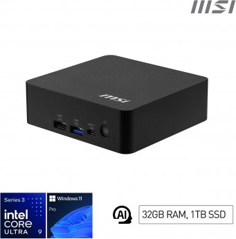 MSI Cubi NUC AI+ 3MG-002EU WIN11PRO/Core Ultra 9 386H/32GB/1TB/UHD/Black