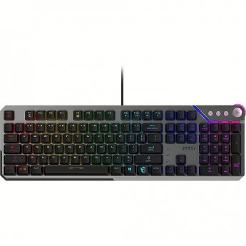 MSI STRIKE 600 SILENT US | Gaming Keyboard | Wired | US | USB 2.0 | KAILH Midnight PRO Silent Tactile