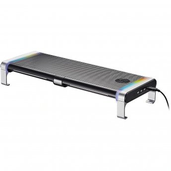 myWall Monitor Stand with 3 USB ports and Qi-Charger