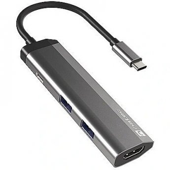Natec Multi Port Fowler Slim USB-C PD, 2x USB 3.0