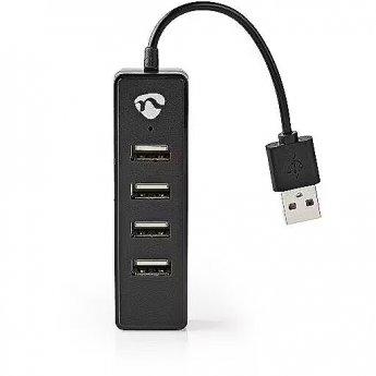 Nedis USB-Hub | 4-Port port(s) | USB 2.0 | Stromversorgung über USB | 4x USB