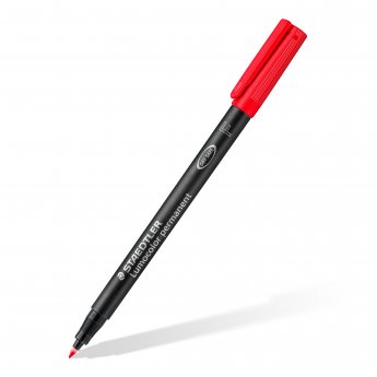 Noturīgais marķieris STAEDTLER kodoskopa plēvēm OHP 318F, 0.6mm, sarkans