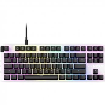 NZXT DE layout - NZXT FUNCTION TENKEYLESS, gaming keyboard (white/black, Gateron Red, hot-swap)