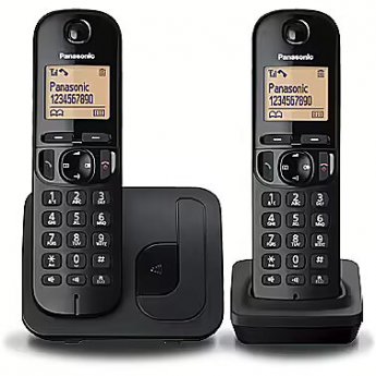 Panasonic Cordless KX-TGC212FXB Black, Built-in display, Phonebook capacity 50 entries, Speakerphone, Caller ID