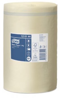 Papīra dvieļi TORK M1 Universal Mini, 1 slānis, dzeltenā krāsā, 115 m, 120144