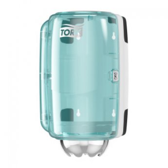 Papīra dvieļu turētājs TORK Reflex Mini M3, 191 x 180 x 321 mm, baltā/tirkīzkrāsā