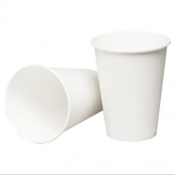 Papīra glāzes ABENA Gastro, 11cm, D8,8cm, 360 ml, balti, PE, 12 oz, 0.599kg, 50gab