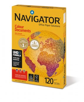 Papīrs NAVIGATOR COLOUR DOCUMENTS A4 120g/m2, 250 loksnes/iepakojumā