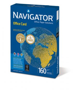 Papīrs NAVIGATOR OFFICE CARD A4 formāts 160g/m2, 250 loksnes/iepakojumā