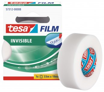 Pašlīmējoša lente tesafilm® Invisible, caurspīdīga, 33m x 19mm