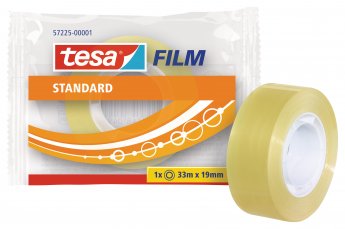 Pašlīmējoša lente tesafilm® Standard, caurspīdīga, 33m x 19mm