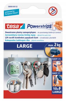 Pašlīmējošas loksnes tesa Powerstrips®, abpusējas, 10 gab