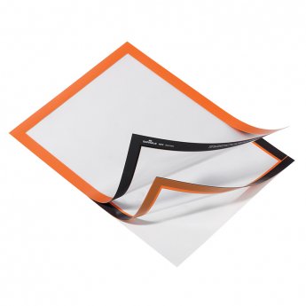 Pašlīpoša kabata DURABLE DURAFRAME ar rāmi oranža krāsā, A4 formāts, 2 gab./iepak.