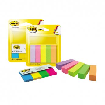 Pašlīpošie indeksi Post-it 15x50mm, 5 krāsas, papīra