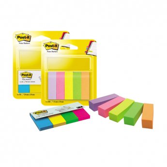 Pašlīpošie indeksi POST-IT 15x50mm, 5 krāsas, papīra