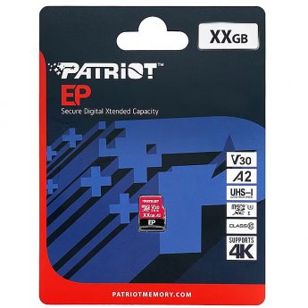 Patriot EP A2 memory card 512 GB MicroSDXC V30 U3 Class 10 (PEF512GEP32MCX)