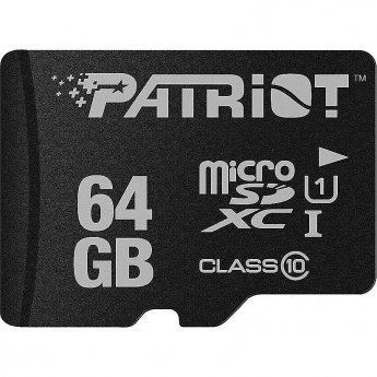 Patriot LX Series, microSDXC, 64GB, Class 10, UHS-I, U1, V10