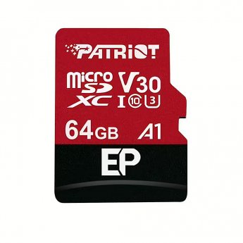 Patriot microSDXC, 64GB, Class 10, UHS-I, U3, V30
