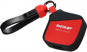 Patriot PDP31 Portable SSD 500 GB, External SSD (black/red, USB-C 3.2 Gen 2 (10 Gbit/s))