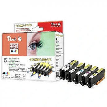 Peach Ink Saver Pack PI100-167 (compatible with Canon PGI-550XL, 551XL CLI)