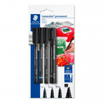 Permanentais marķieris STAEDTLER Lumocolor, 4 gab.