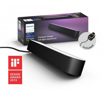 Philips Hue lampka biurkowa 1xPlay RGBW czarna z zasilaczem 3-wyjściowym