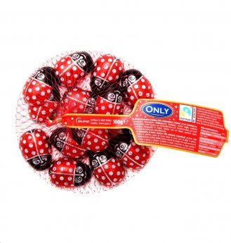 Piena šokolādes ONLY Lady birds, 100g