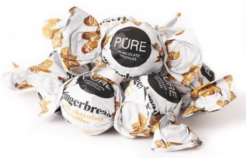 Piena šokolādes trifeles ar piparkūku garšas krēma pildījumu 1kg PURE