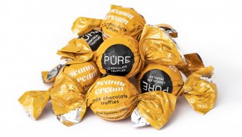 Piena šokolādes trifeles ar zemesriekstu krēma pildījumu 1kg, PURE