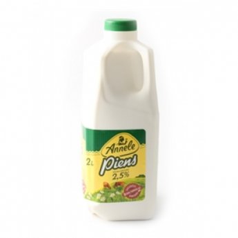 Piens 2.5%, 2L, ANNELE plast.pudele