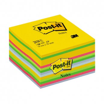 Piezīmju līmlapiņu kubs Post-it Ultra 76x76mm, asorti krāsas, 450 lpp