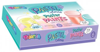 Plakātu krāsas Pastel, 20 ml, 6 krāsas