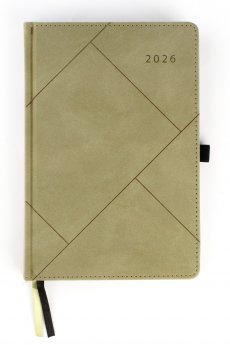 Plānotājs FASHION SPECIAL EDITION 2026, PU, A5, diena, gaiši zaļā krāsā (Latviešu valodā)