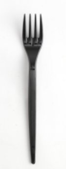 Plastmasas dakšas SUPERIOR, PS, melnas, 17 cm, 50 gab