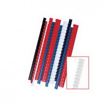 Plastmasas spirāles FELLOWES, 12mm, 100 gab./iepak., baltas