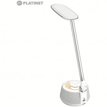 Platinet PDLU9A Desktop PowerFull 18W LED Lamp with Speaker & USB Charger Port AC 100-240V