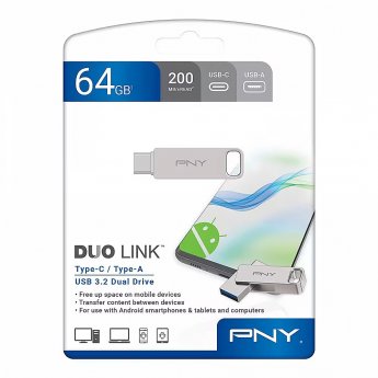 PNY Technologies Duo-Link, 64GB, Silver