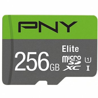 PNY Technologies Elite, microSDXC, 256GB, UHS-I, U1, V10 +Adapter