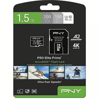 PNY Technologies Memory card microSDXC Elite Prime 1.5TB + adapter SD