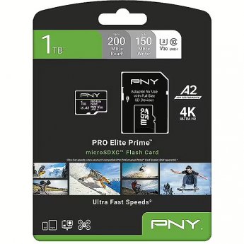 PNY Technologies Memory card microSDXC Elite Prime 1TB + adapter SD