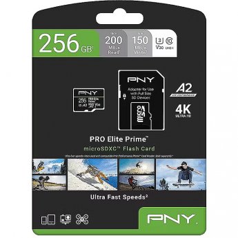 PNY Technologies Pro Elite Prime, microSDXC, 256GB +Adapter