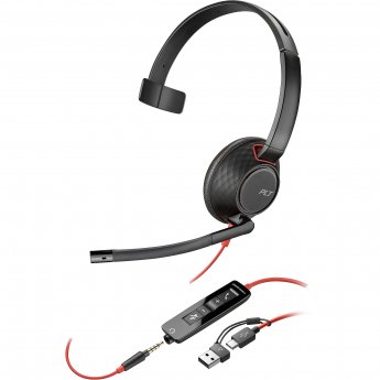 Poly Headset Blackwire 5210 USB-C HS + USB-C/A (Bulk) 8X230A6