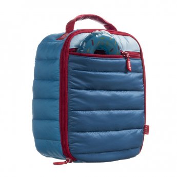 Pusdienu soma ZIPIT Puffer Lunch Bag, ar ledus paciņu, zilā krāsā