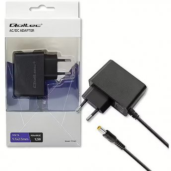 Qoltec Plug in power supply 12W 12V, 1A, 5.5x2.5