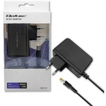 Qoltec Plug in power supply 18W 9V, 2A, 5.5x2.5