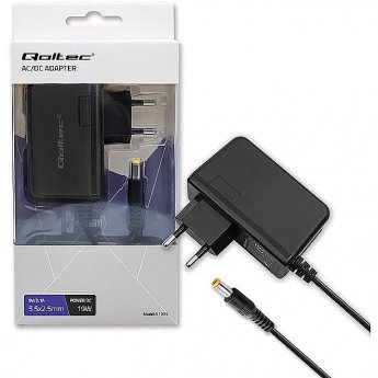 Qoltec Plug in power supply 19W 9V, 2.1A, 5.5x2.5