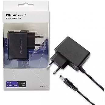 Qoltec Plug in power supply 9W 9V, 1A, 5.5x2.1