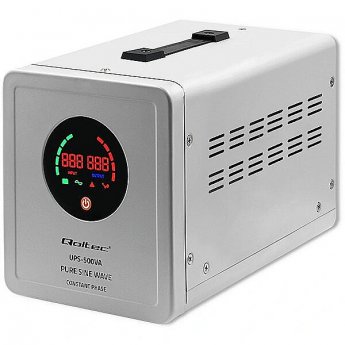 Qoltec Pure Sine Wave UPS, 500VA 350W