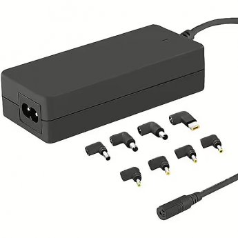 Qoltec Universal power adapter 65W | 8 plugins | +power cable
