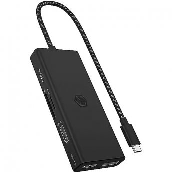 Raidsonic IB-DK4011-CPD 7-in-1 USB Type-C Docking Station with triple video output, Openbox